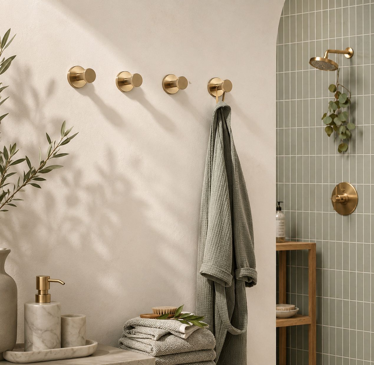 M&E Bath Studio Premium Stainless Steel Wall Hooks