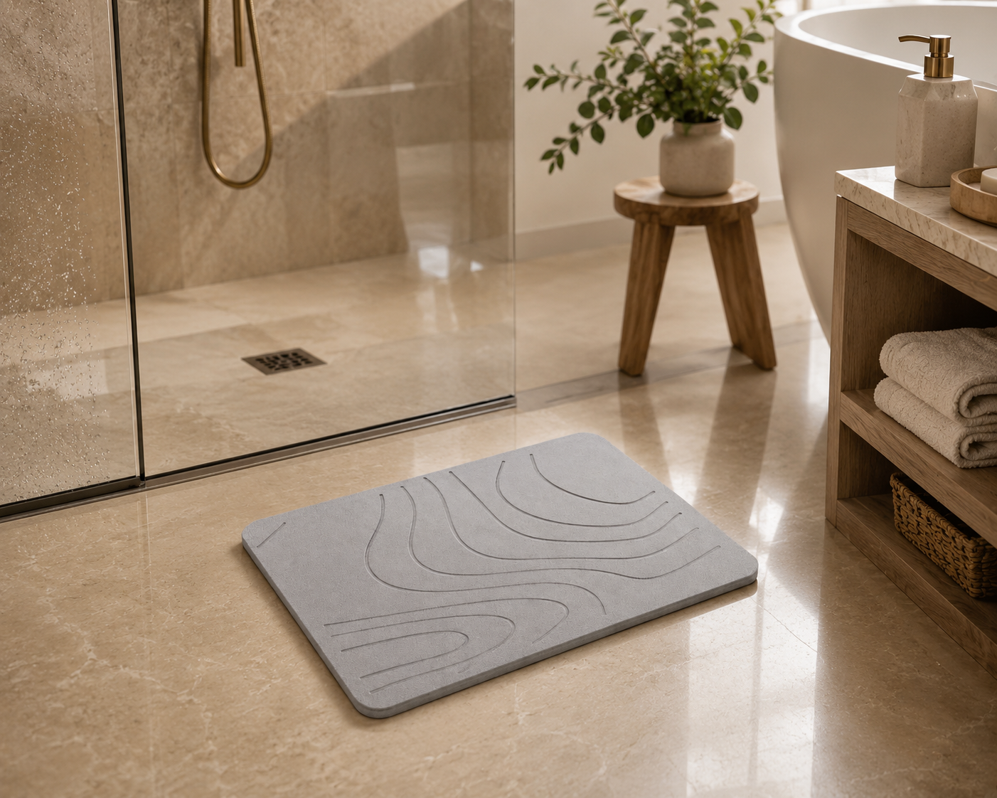 M&E Luxury Quick-Dry Stone Bath Mat