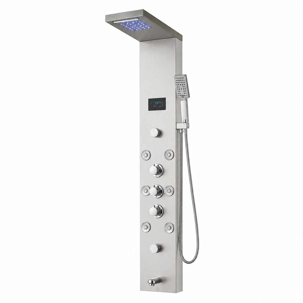 M&E Signature LED Rainfall Shower Panel