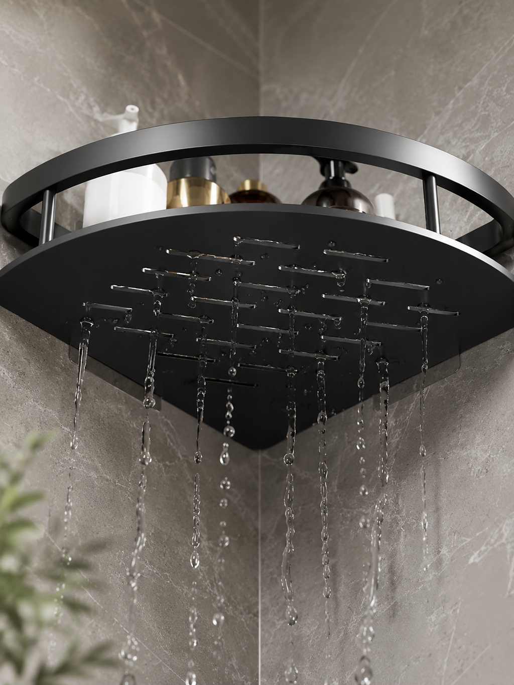 M&E LuxeGrip Corner Shower Shelf