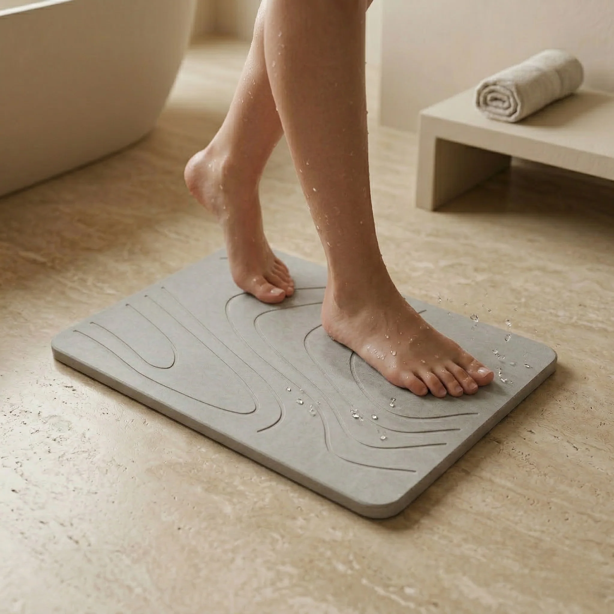 M&E Luxury Quick-Dry Stone Bath Mat