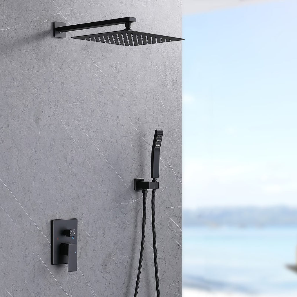 M&E Luxury Rainfall Shower System with Handheld Spray